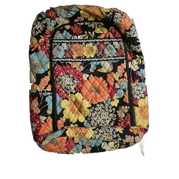 Large Quilted Vera Bradley Laptop Backpack--- Colorful Happy  display picture 3